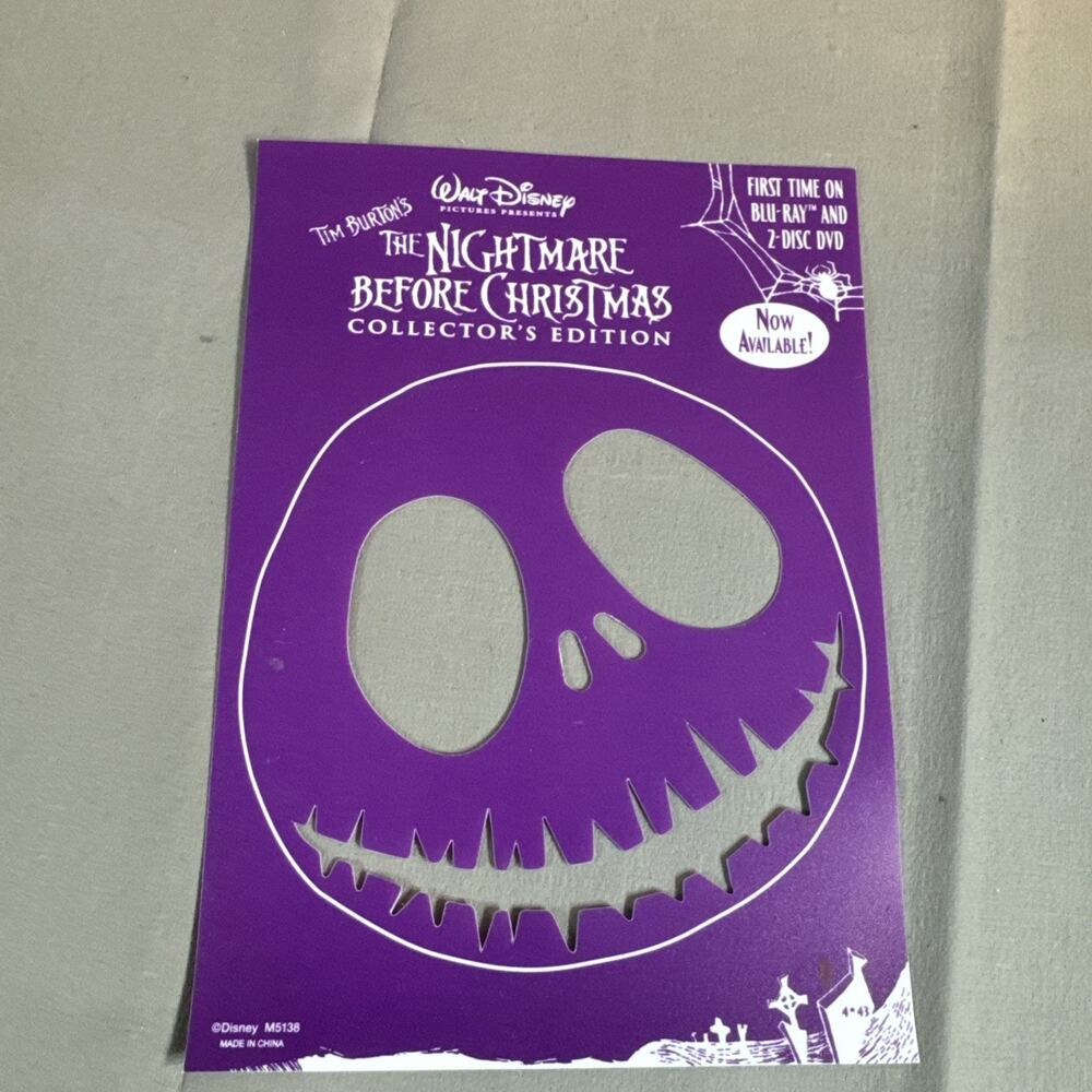 Disney Tim Burton's Nightmare Before Christmas Jack Skellington Stencil 2008